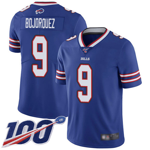 Men Buffalo Bills #9 Corey Bojorquez Royal Blue Team Color Vapor Untouchable Limited Player 100th Season NFL Jersey